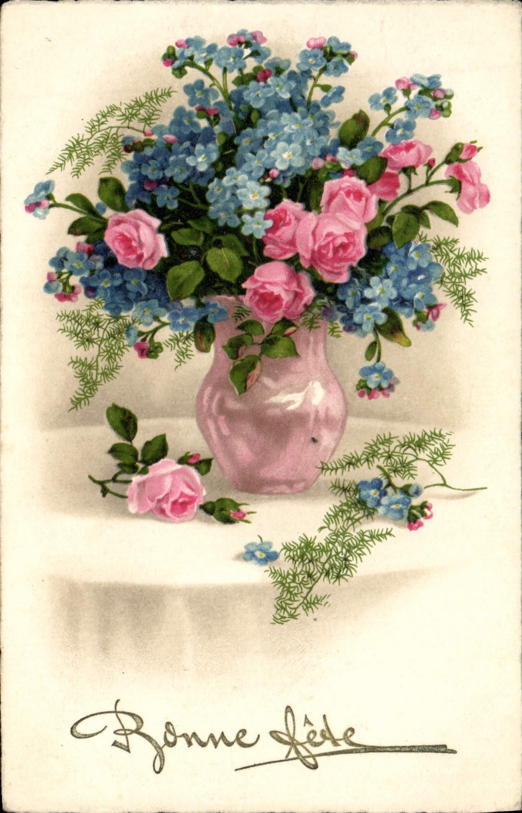 CPA Fantaisie Fleurs