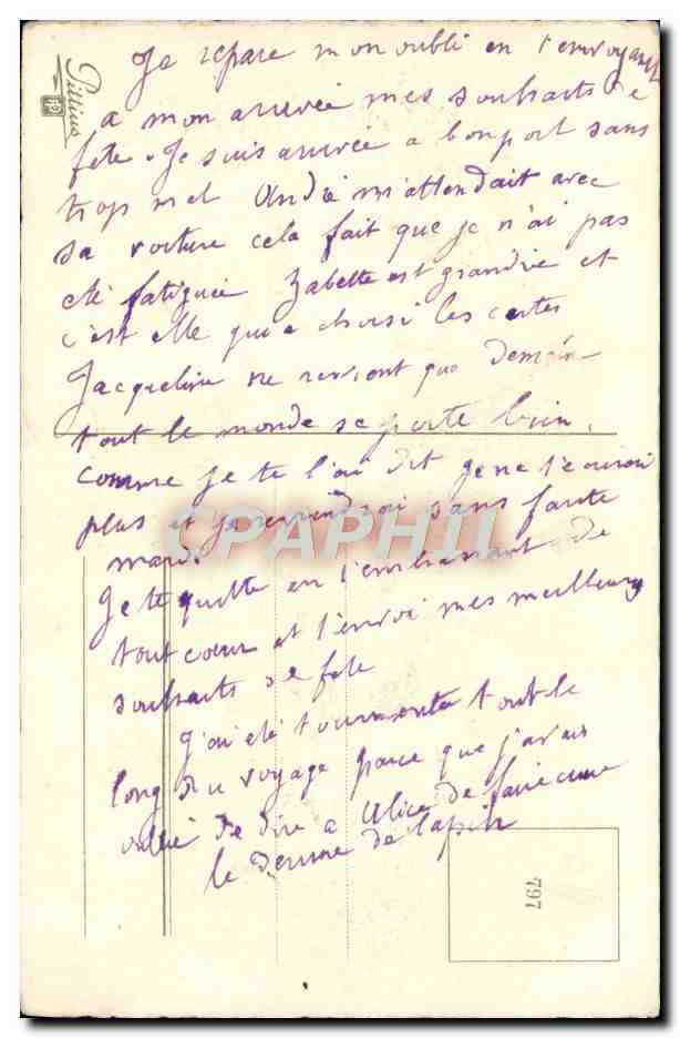 CPA Fantaisie Fleurs — Verso