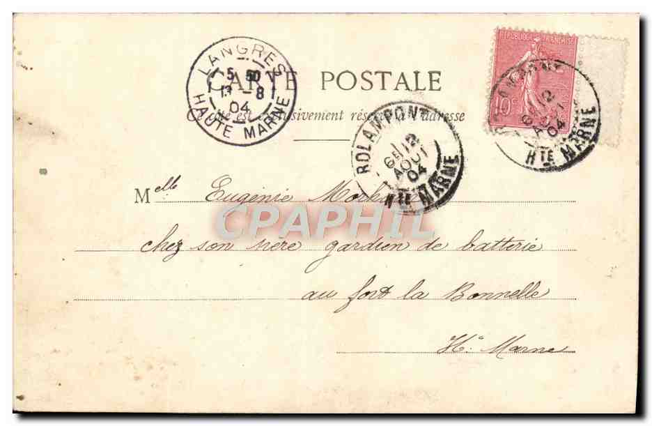 I Cinque Sensi — Il Gusto — Phototype A. Bergeret & Cie, Nancy — Verso