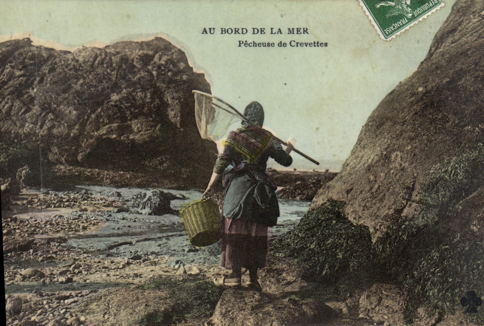 Au Bord de la Mer — Pêcheuse de Crevettes — Éditeur non identifié