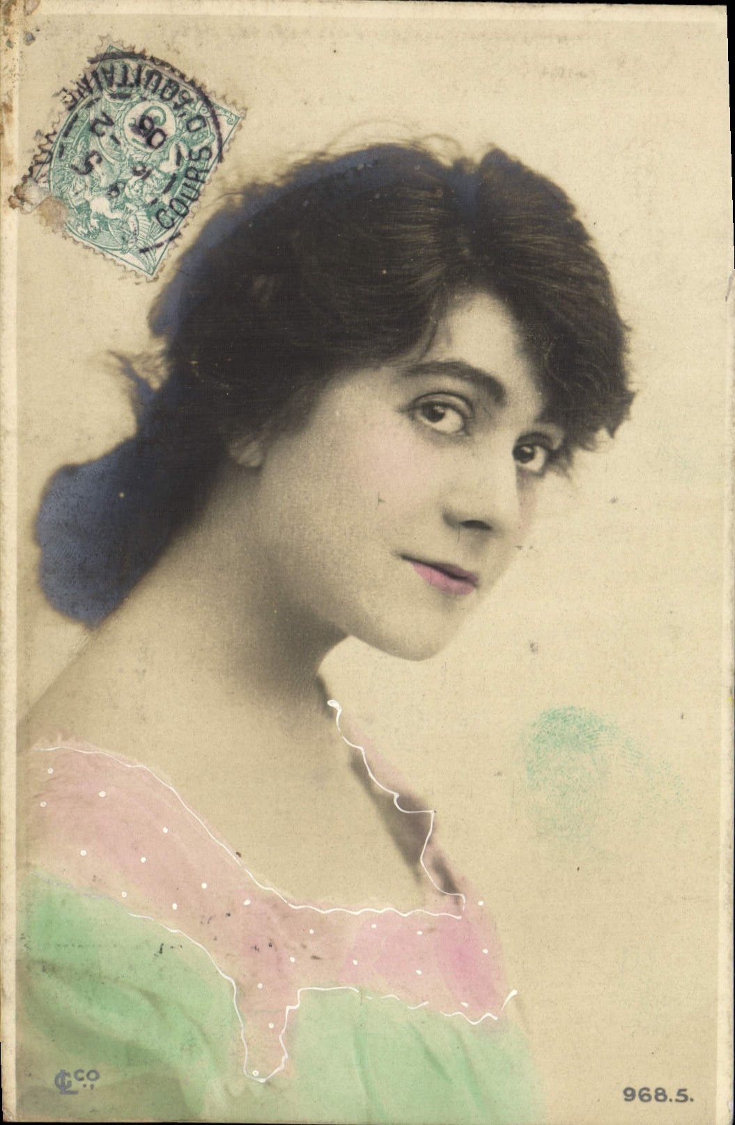 Portrait d'une jeune femme — éditeur C. CO, n° 968.5 — Soutaïne