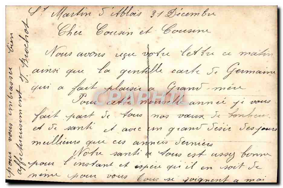 CPA Fantaisie Fleurs — Verso
