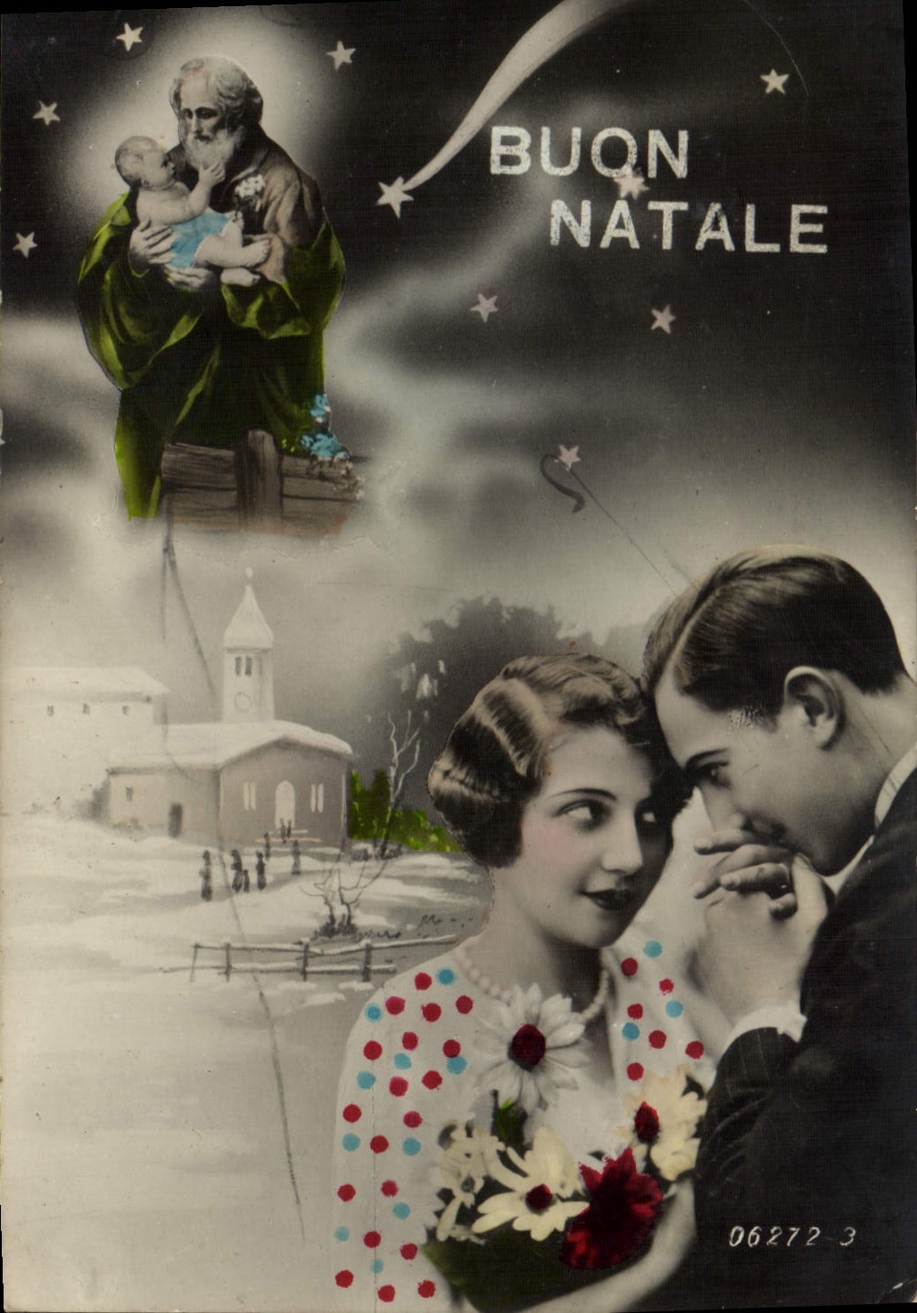 CPA Fantaisie Femme Buon Natale 
