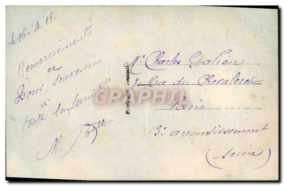 CPA Fantaisie Femme Trefle  — Rückseite
