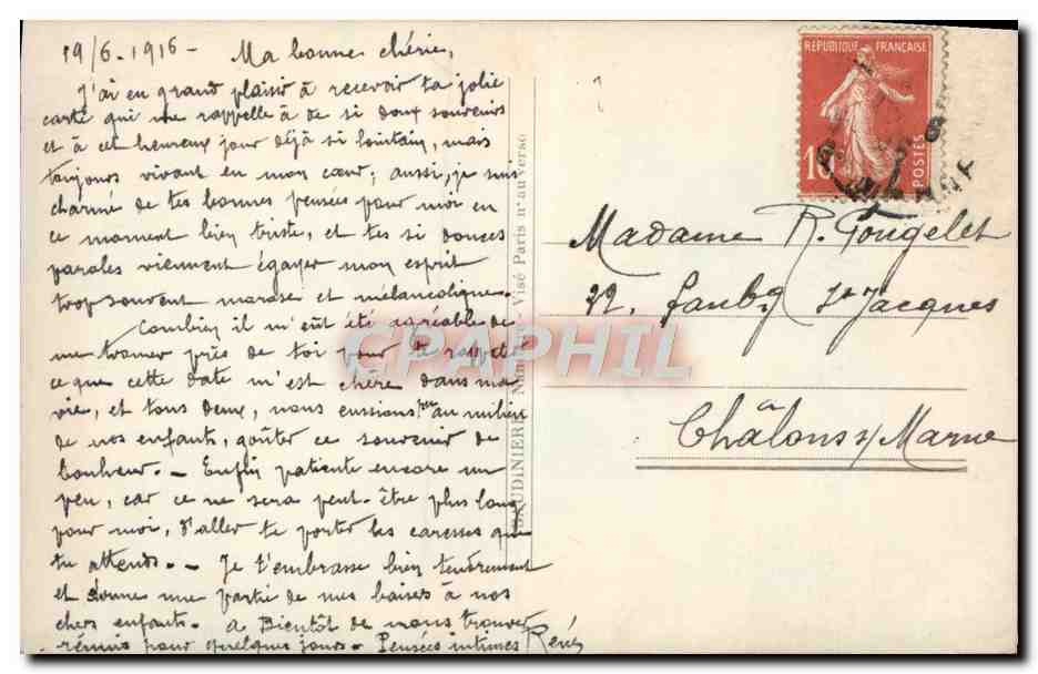 CPA Fantaisie Fleurs — Rückseite