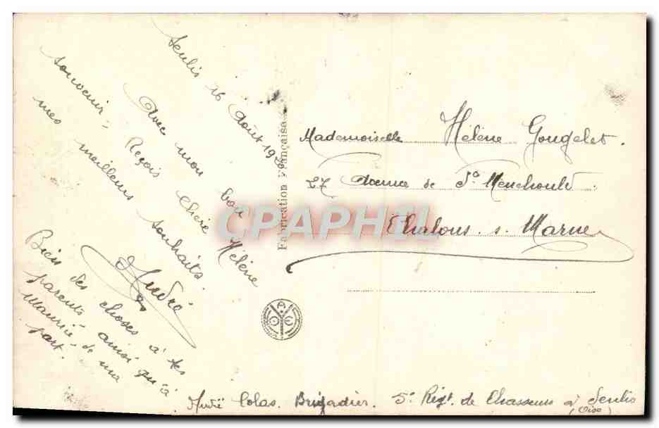 CPA Fantaisie Fleurs Rose — Back