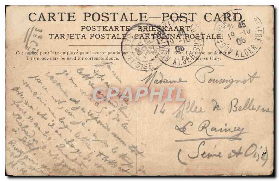 CPA Fantaisie Femme Grace  — Verso
