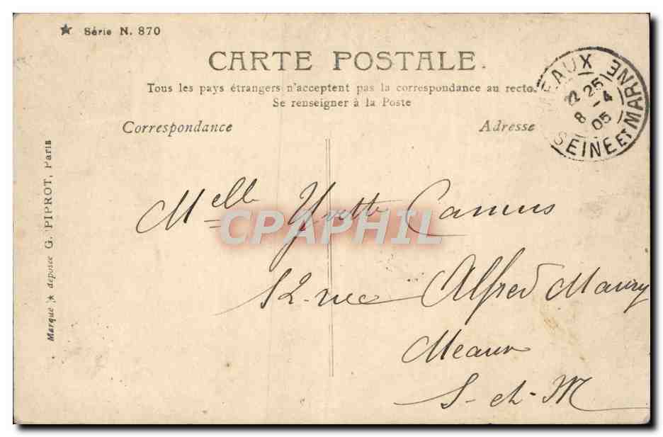 CPA Fantaisie Enfant — Rückseite