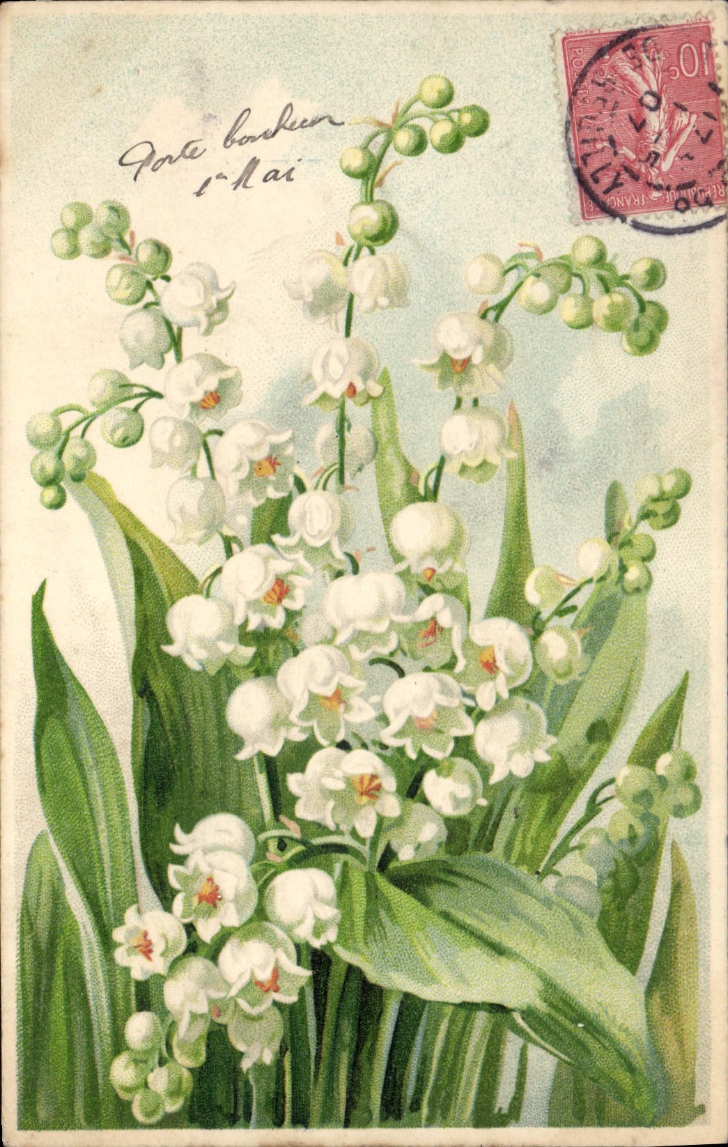 CPA Fantaisie Fleurs Muguet