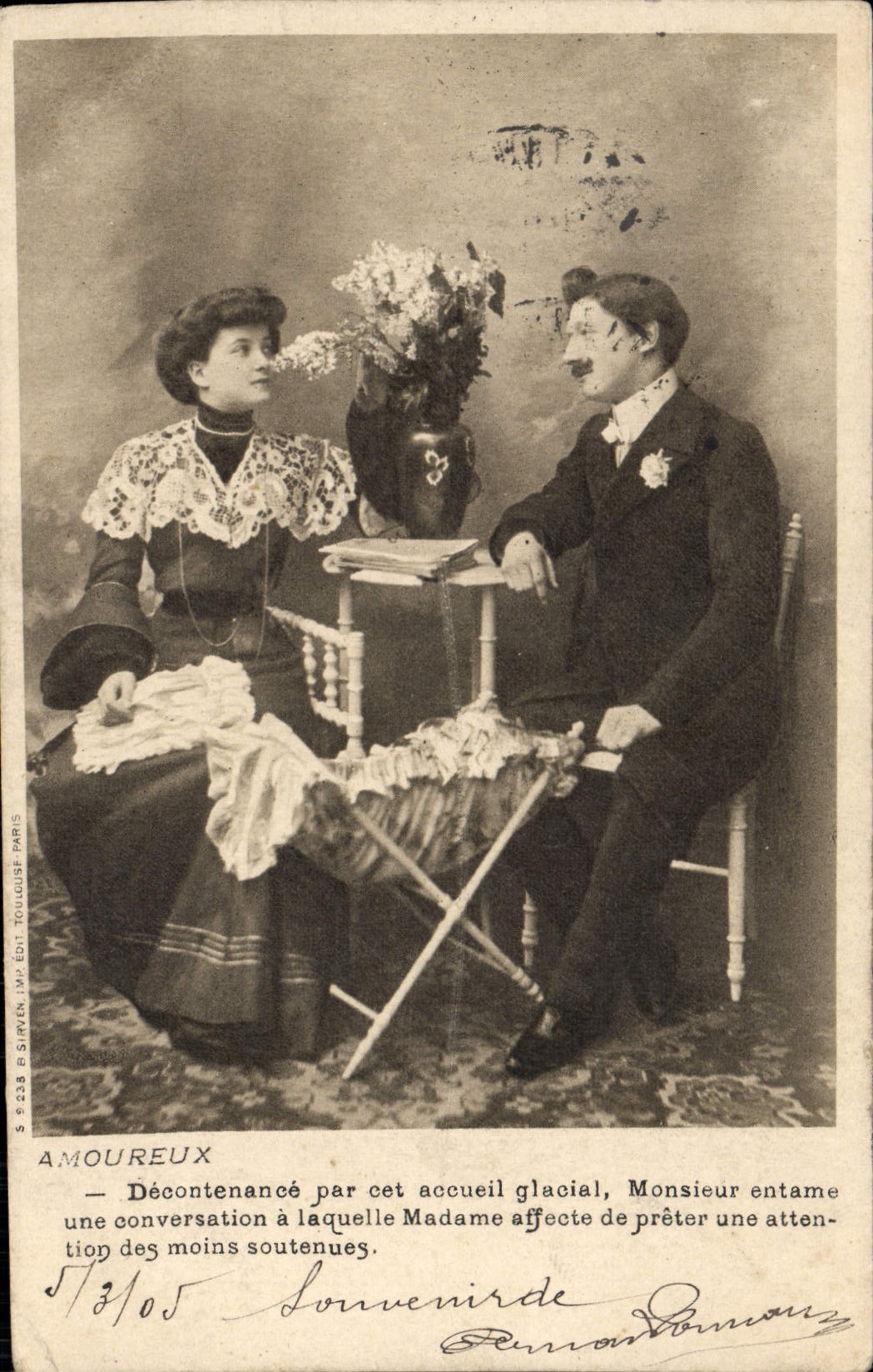 CPA Fantaisie Femme Amoureux