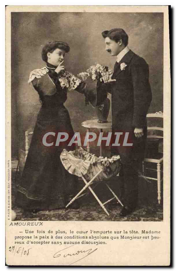 CPA Fantaisie Femme Amoureux
