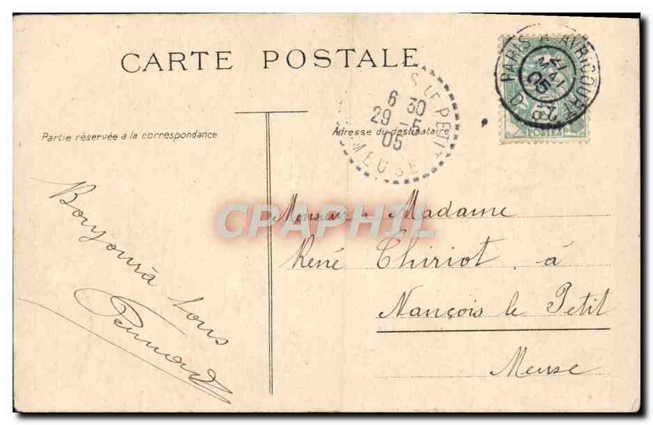 CPA Fantaisie Femme Amoureux — Rückseite