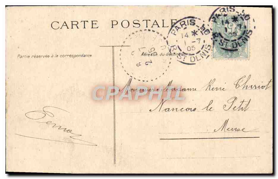CPA Fantaisie Femme Amoureux — Rückseite