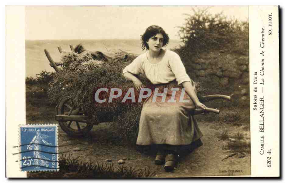CPA Fantaisie Femme Salons de Paris Camille Bellanger Le chemin de Chenoise 