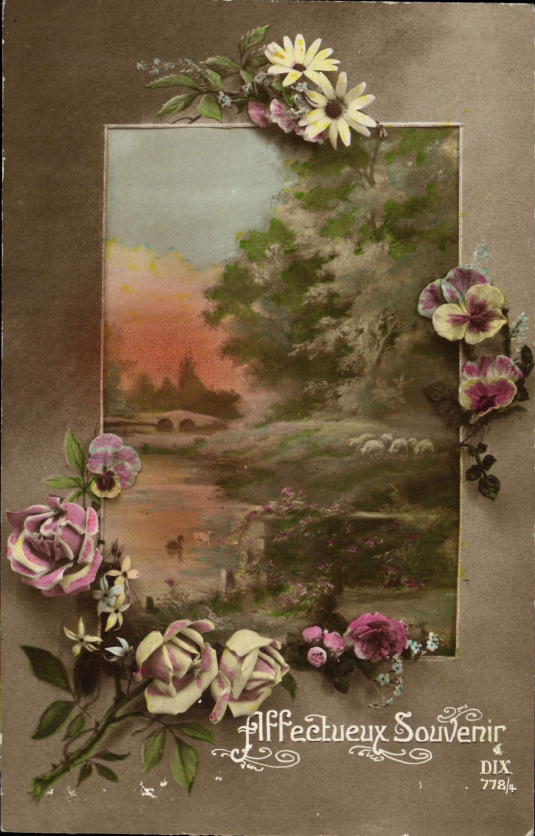 CPA Fantaisie Fleurs
