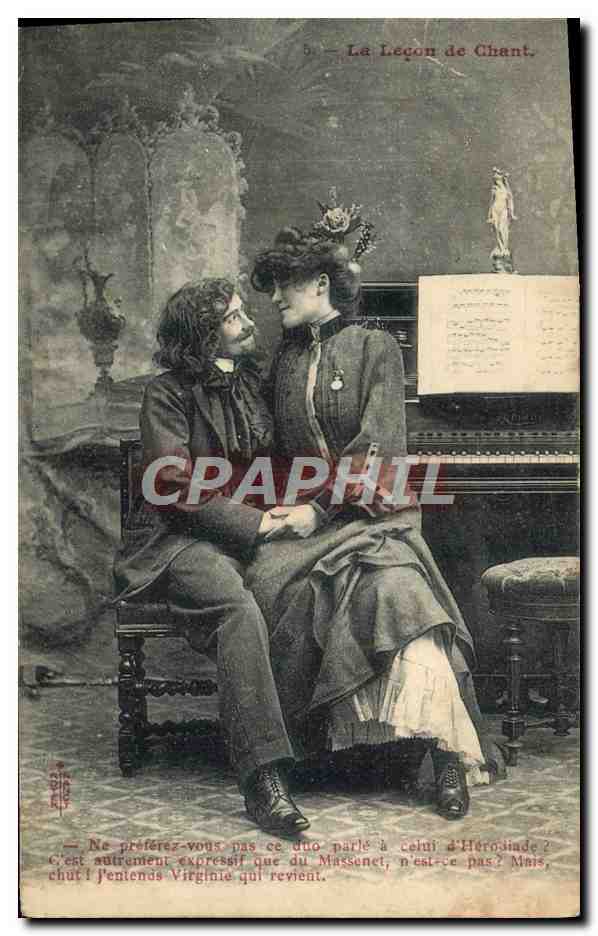 Una pareja delante de un piano — La Légion de Chant, n.º 5 — editor no visible