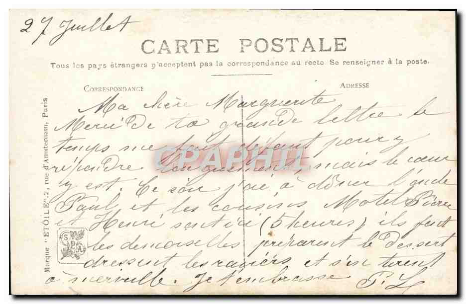 CPA Fantaisie Salon 1909 Benoit Levy Les comperes bretonnes  — Rückseite