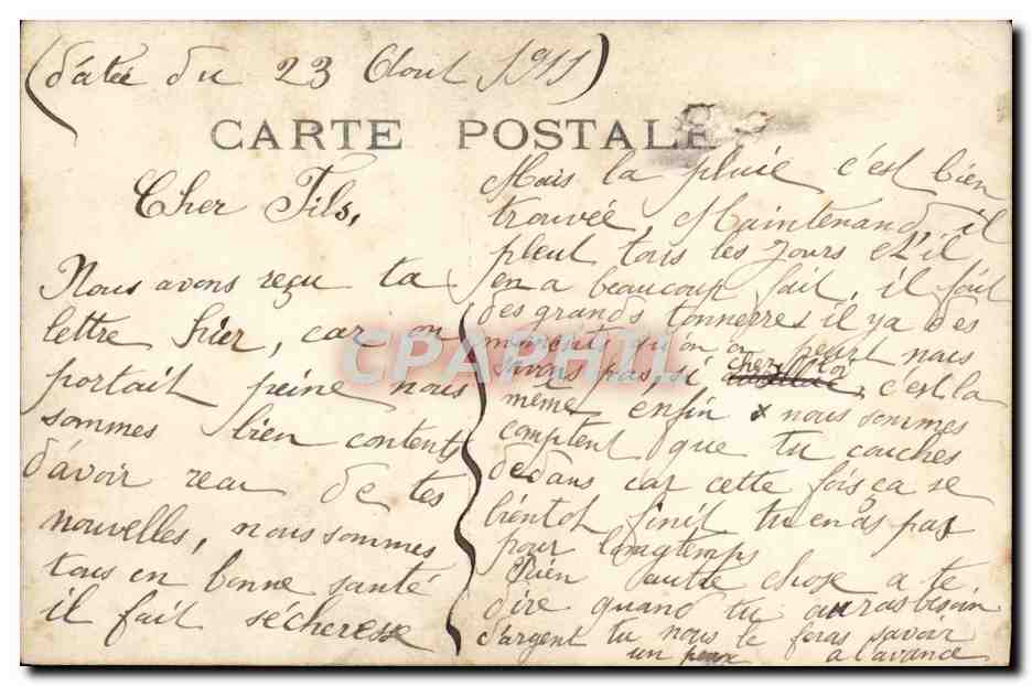 CPA Fantaisie Femme — Rückseite