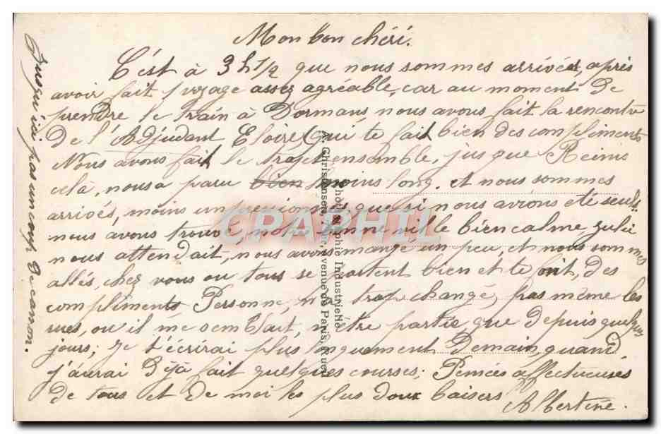 CPA Fantaisie Fleurs — Verso