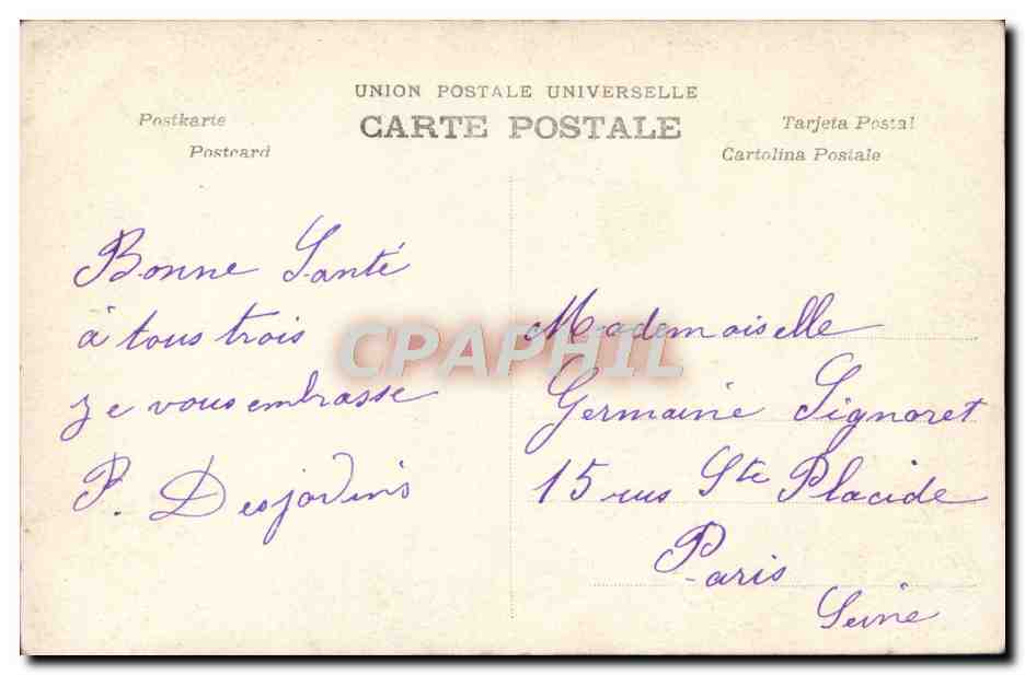 CPA Fantaisie Femme  — Verso