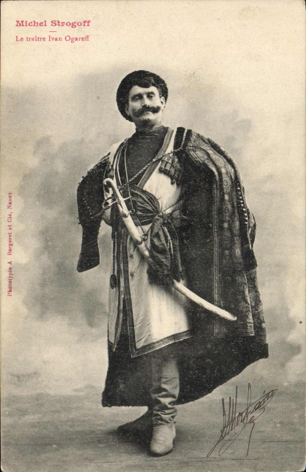 Michel Strogoff — Il traditore Ivan Ogareff — Fototipo A. Bergeret et Cie, Nancy
