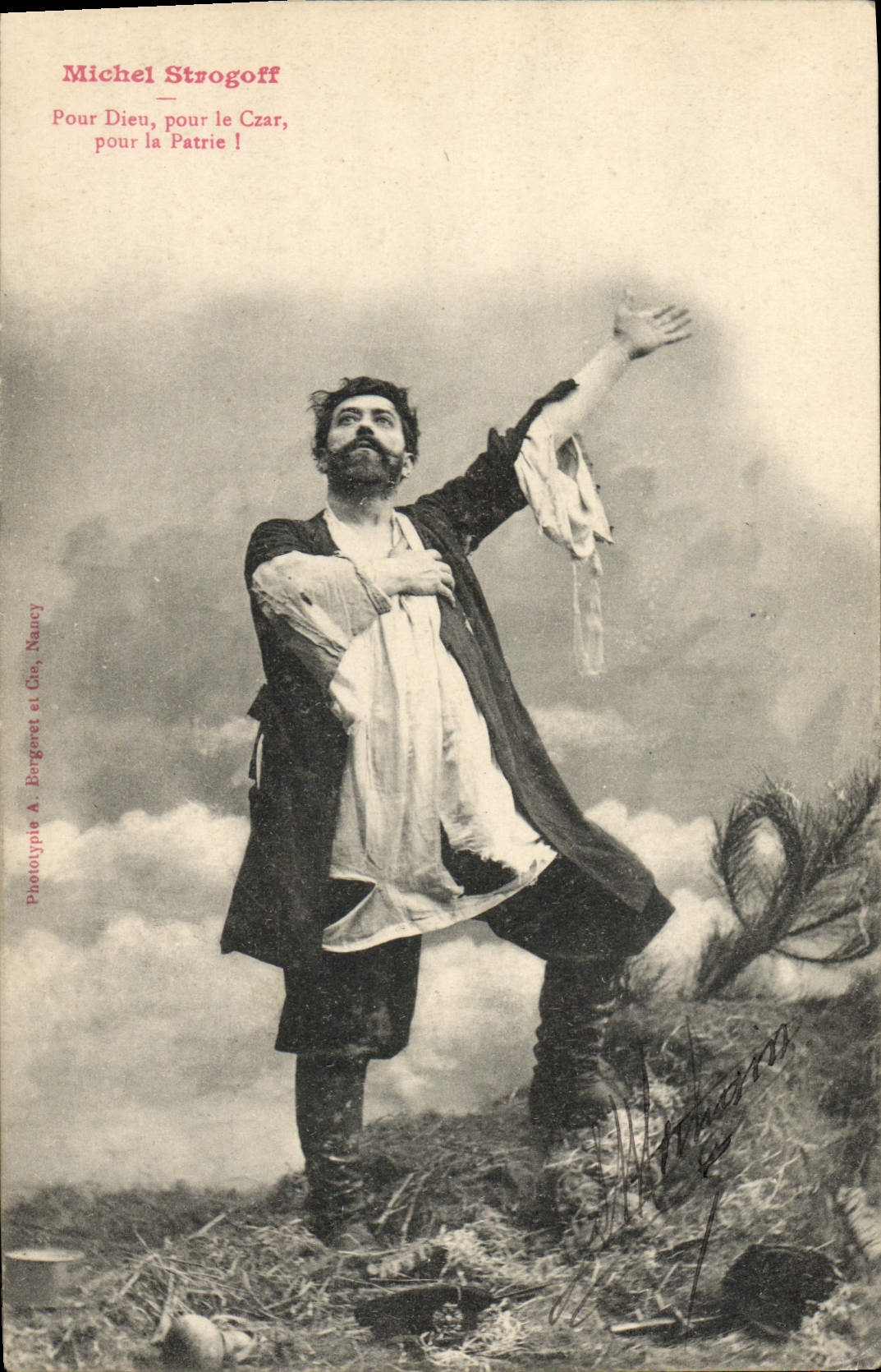 Michel Strogoff — scène van de opera — Fototypie A. Burgeret et Cie, Nauzy