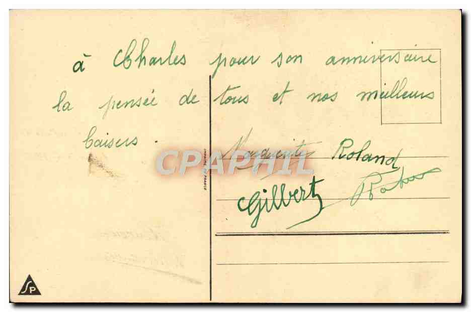CPA Fantaisie Fleurs — Verso