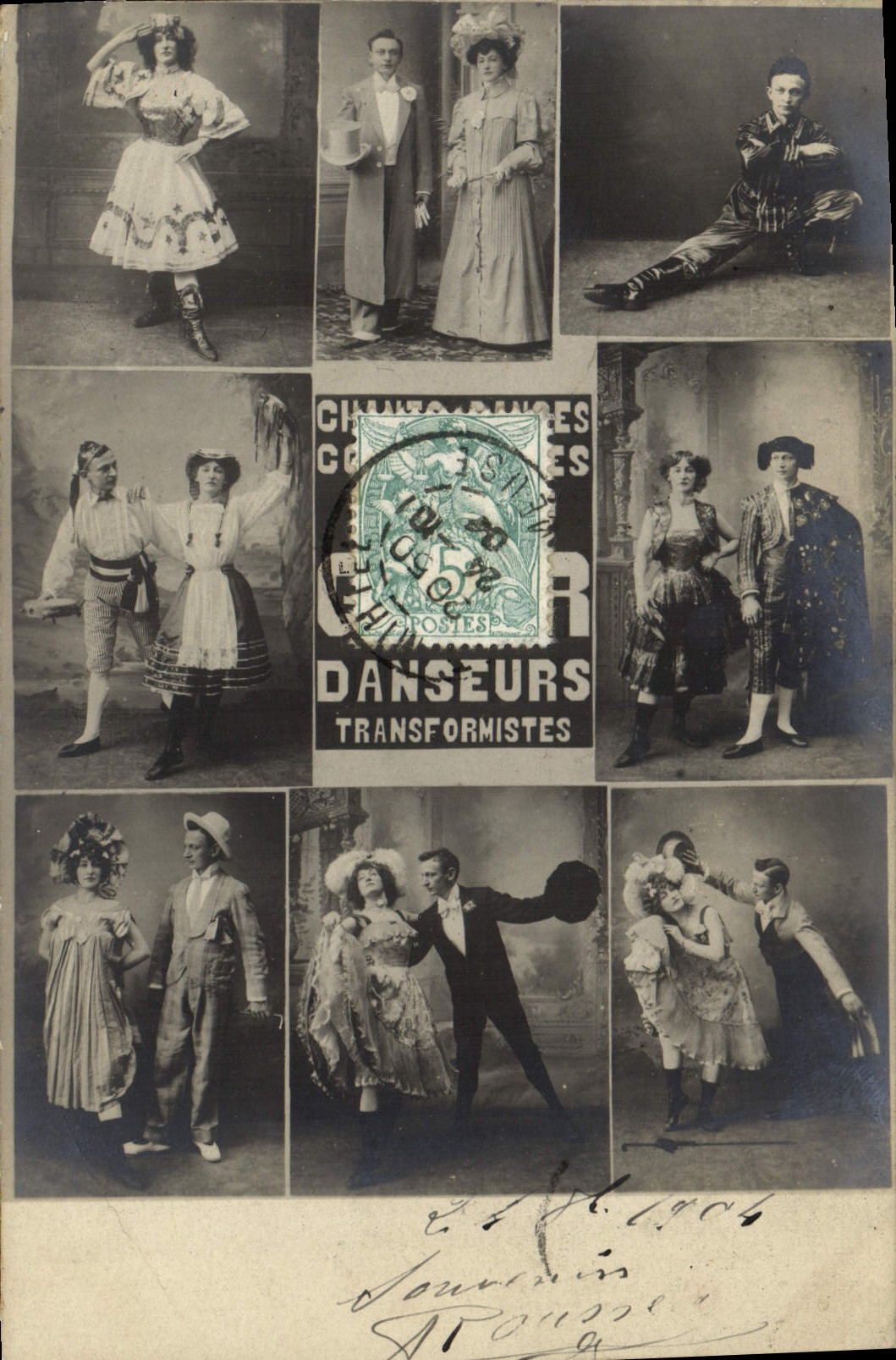 Danseurs transformistes — Collection de portraits — Éditeur : Clichés de la Poste