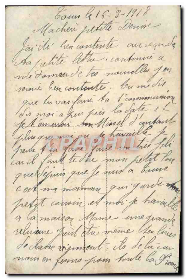 CPA Fantaisie Enfant — Rückseite