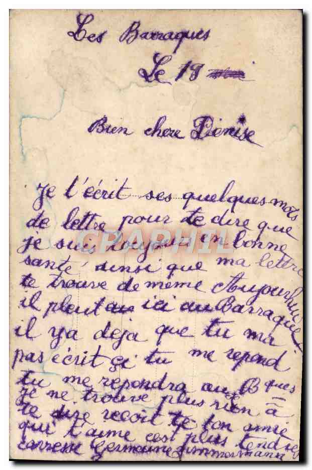 CPA Fantaisie Femme  — Rückseite