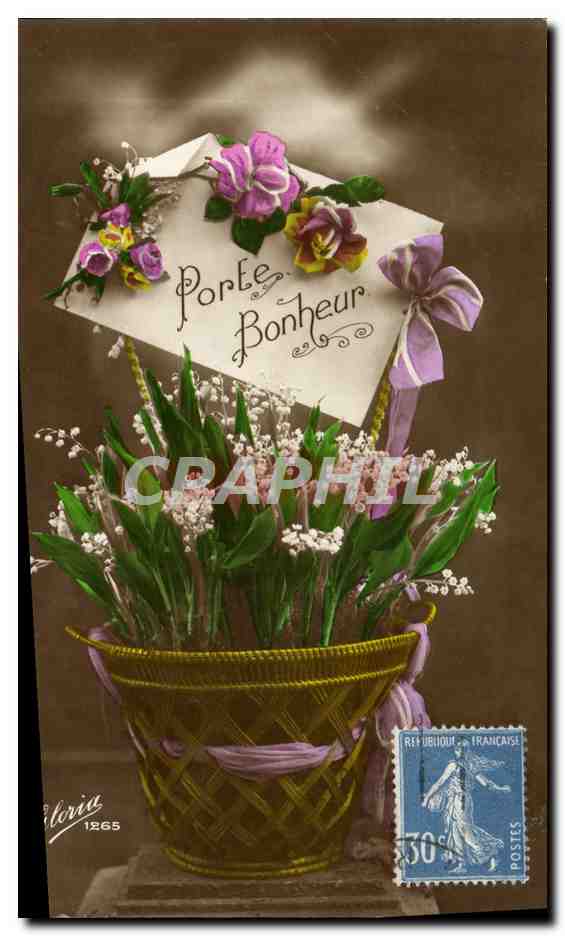CPA Fantaisie Fleurs Muguet