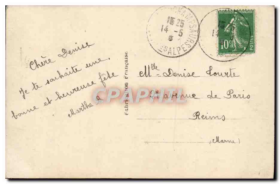 CPA Fantaisie Femme  — Rückseite