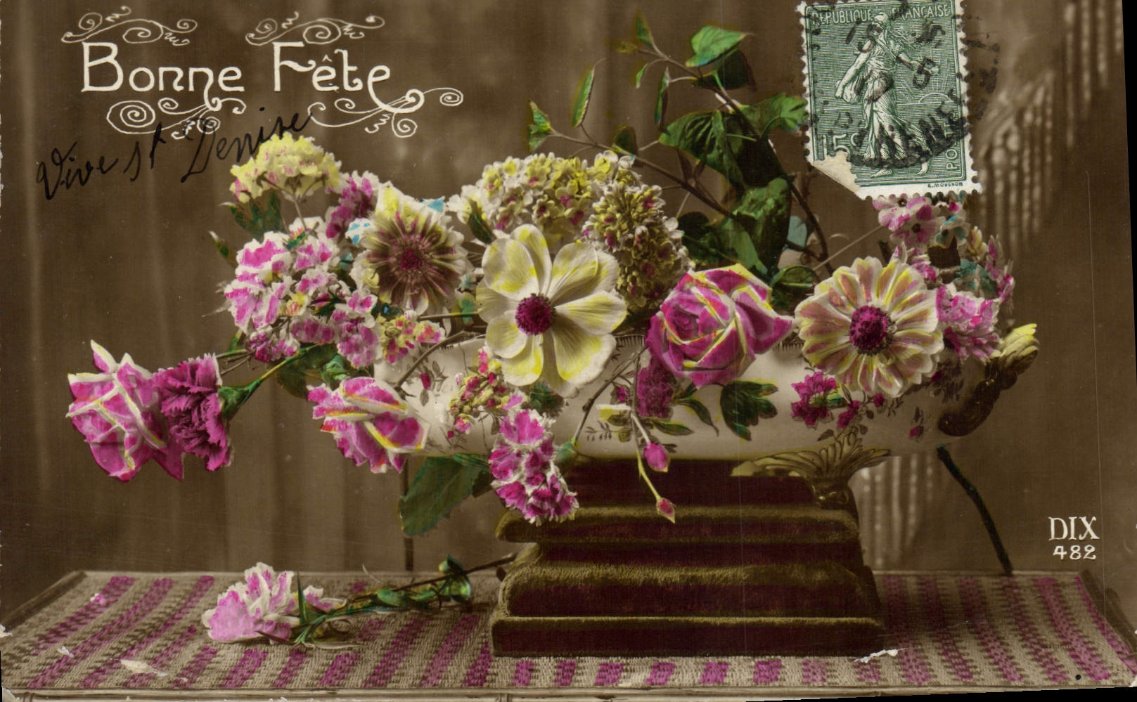 CPA Fantaisie Fleurs