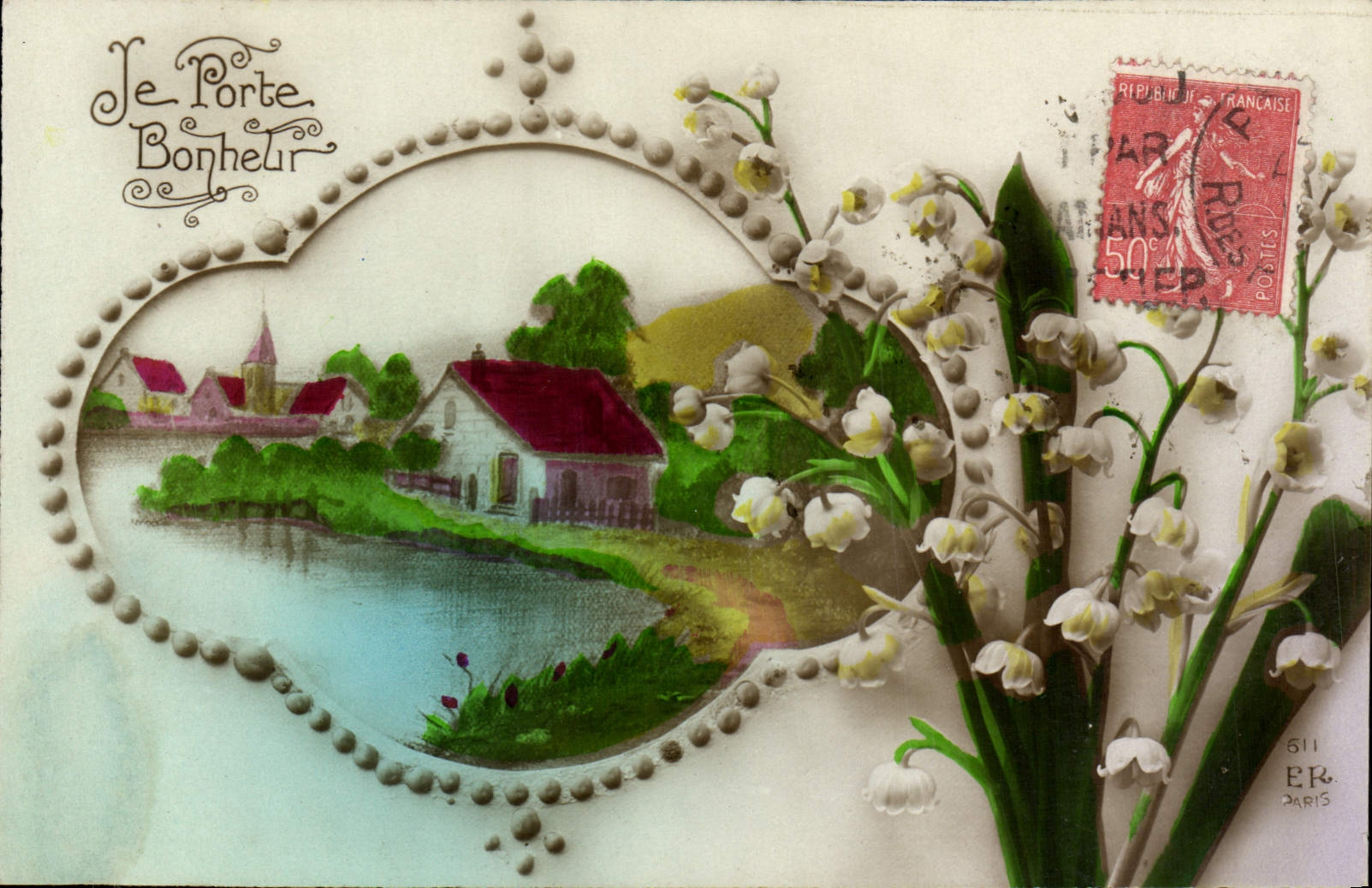 CPA Fantaisie Fleurs Muguet