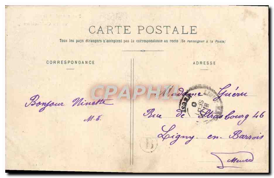 Comique en costume — éditeur Bergeret, n° de série non visible — Rückseite