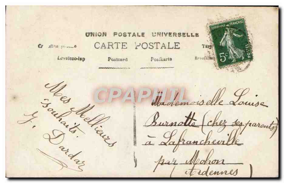 CPA Fantaisie Femme  — Verso