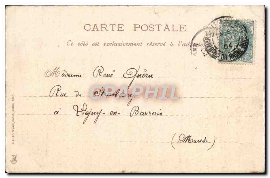 CPA Fantaisie Paysans — Verso