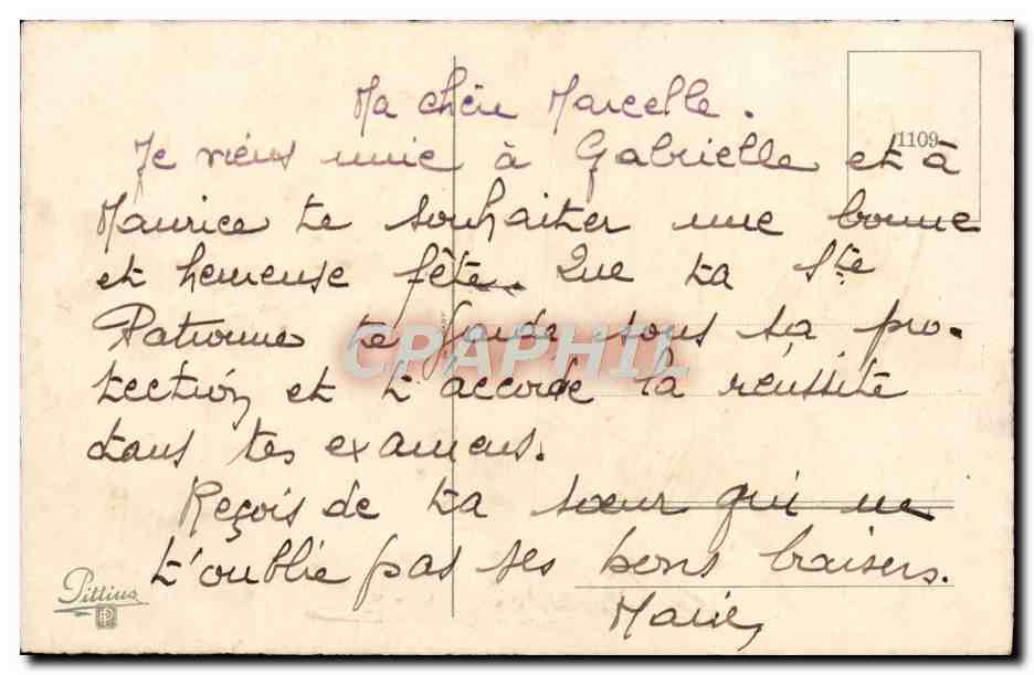 CPA Fantaisie Fleurs  — Rückseite