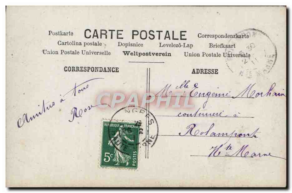 CPA Fantaisie Femme  — Verso