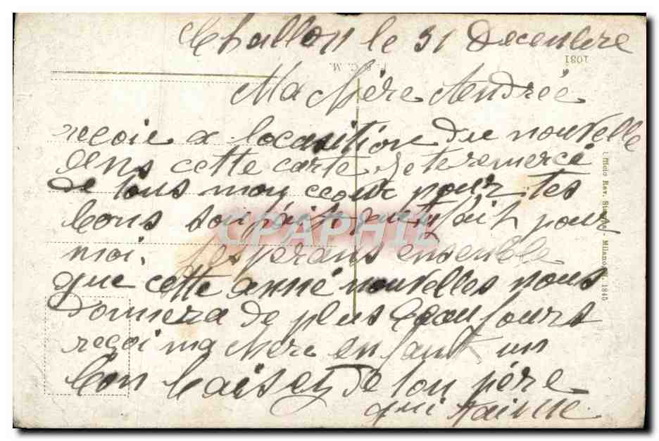 CPA Fantaisie Bonen annee — Rückseite