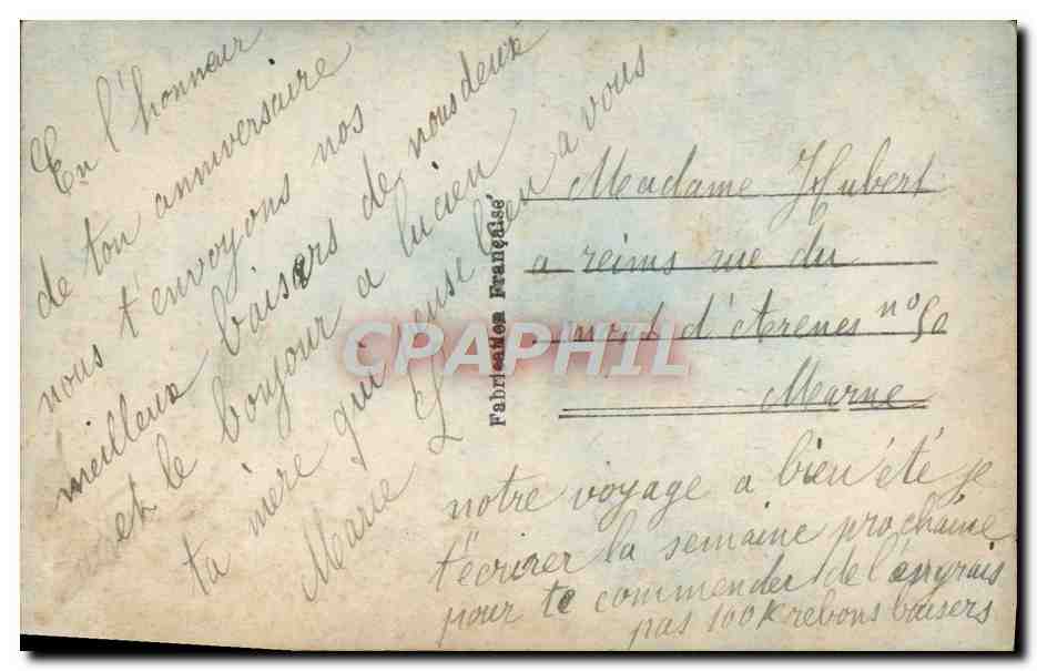 Jeune femme — Anniversaire — DIX PARIS 2129 — Verso