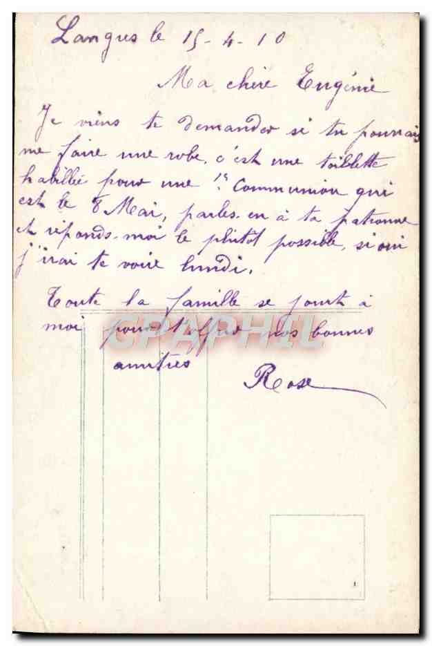 CPA Fantaisie Enfant — Verso