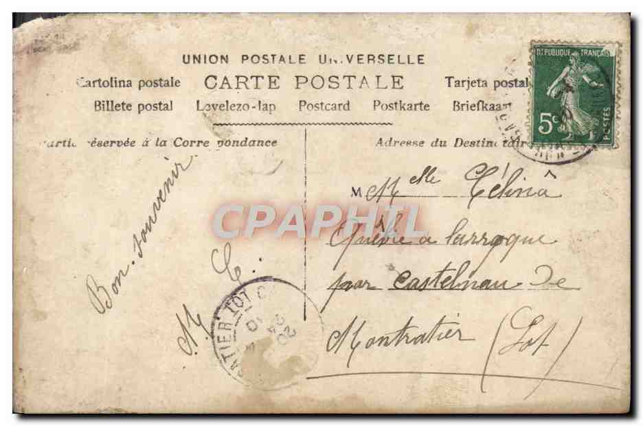 CPA Fantaisie Femme  — Verso