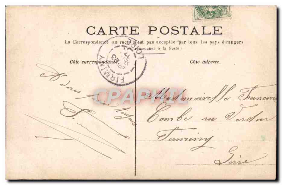 Couple amoureux — scène romantique — Éditeur ELD, n° 4042 — Verso