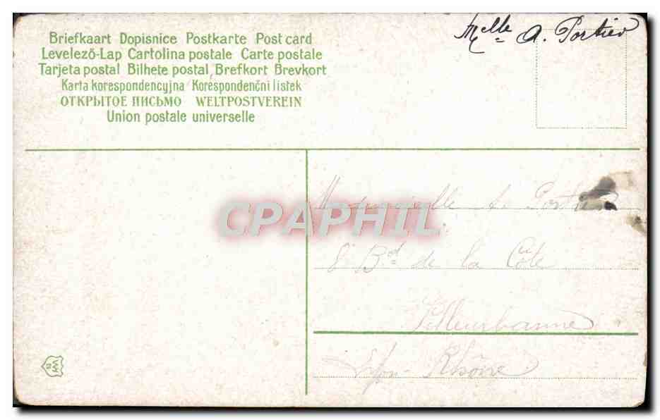 CPA Fantaisie Fleurs — Verso