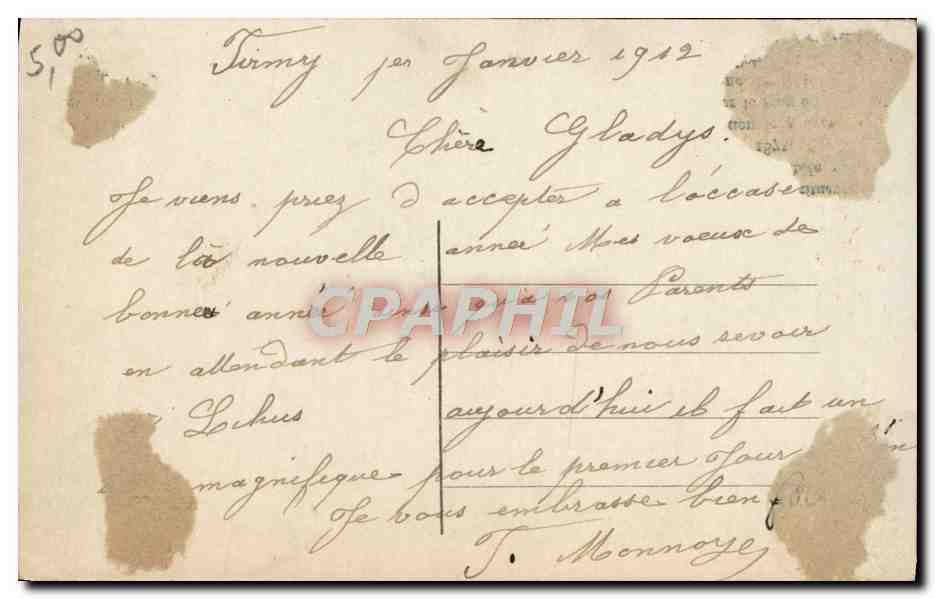 CPA Fantaisie Femme  — Verso