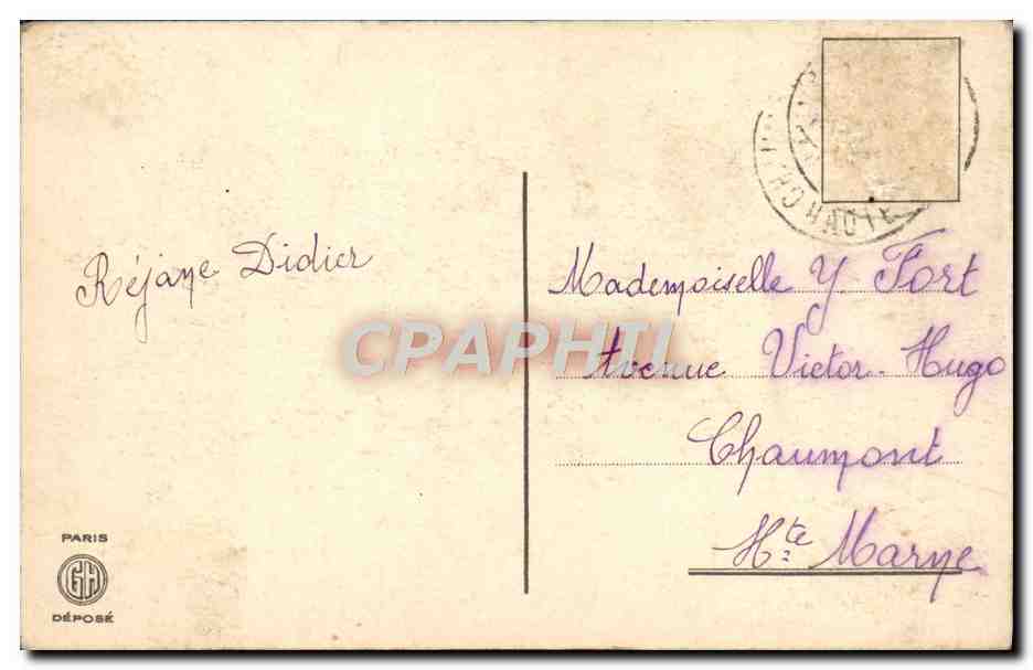 CPA Fantaisie Fleurs  — Verso
