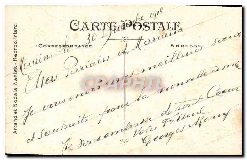 CPA Fantaisie Fleurs — Verso