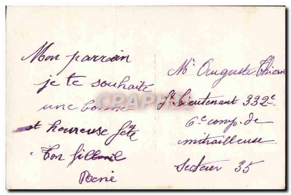 CPA Fantaisie Fleurs — Verso