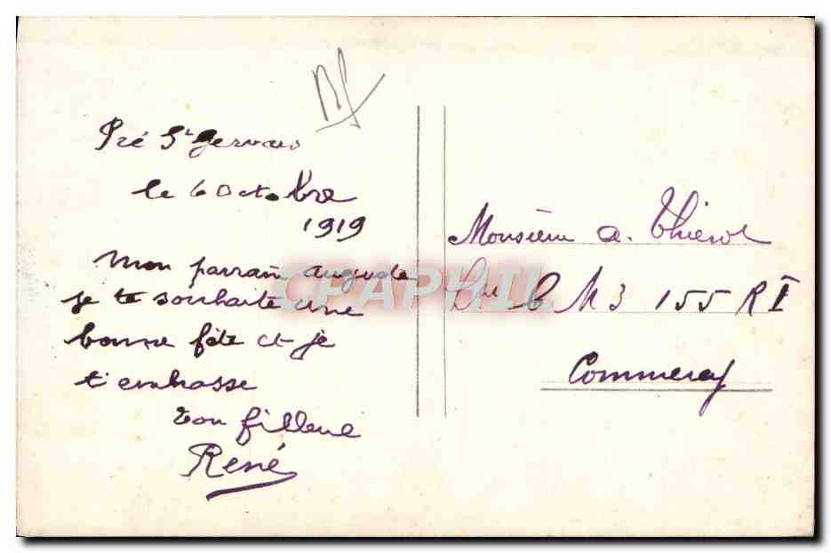 CPA Fantaisie Enfant — Rückseite
